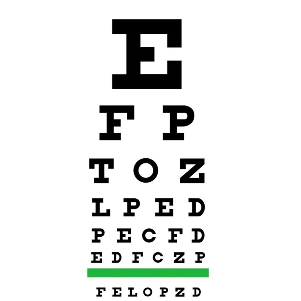 Exame oftalmológico de rotina